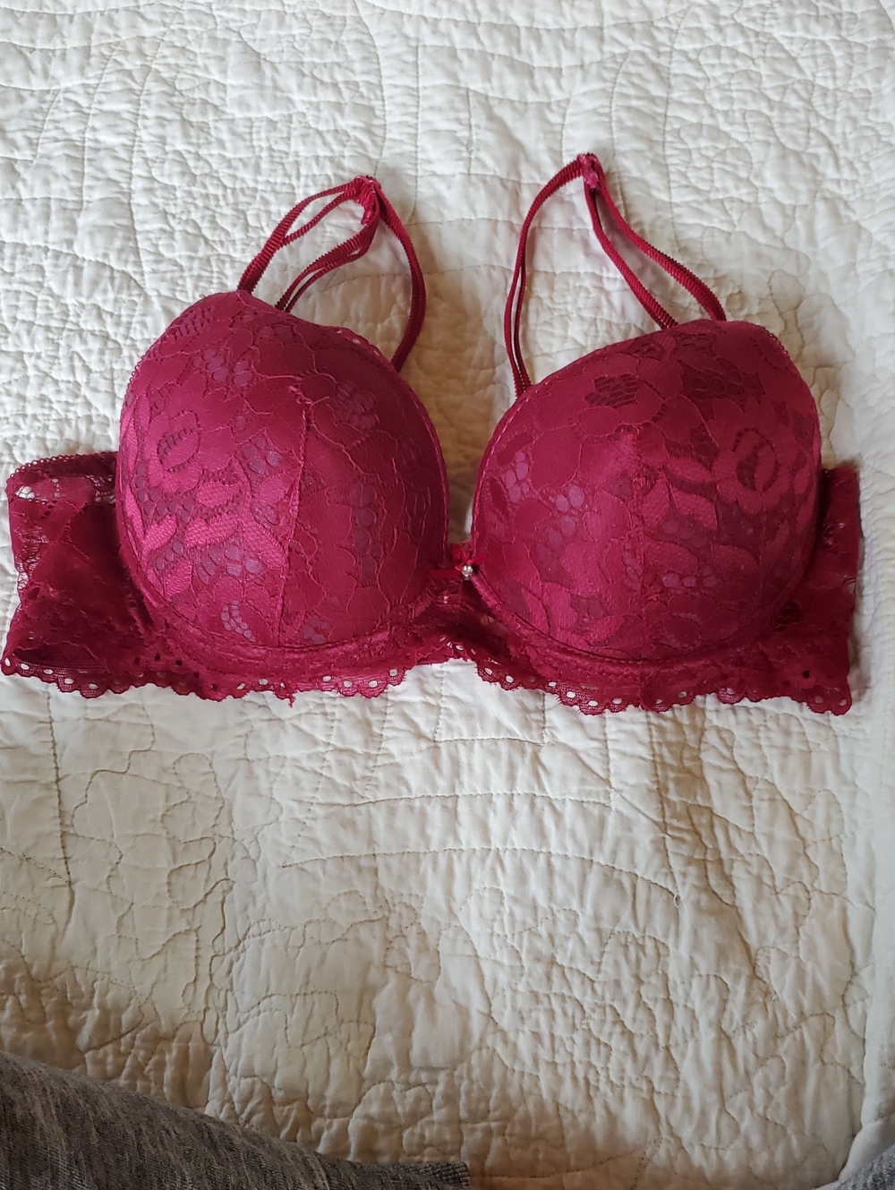 Lace Bra in Deep Wine